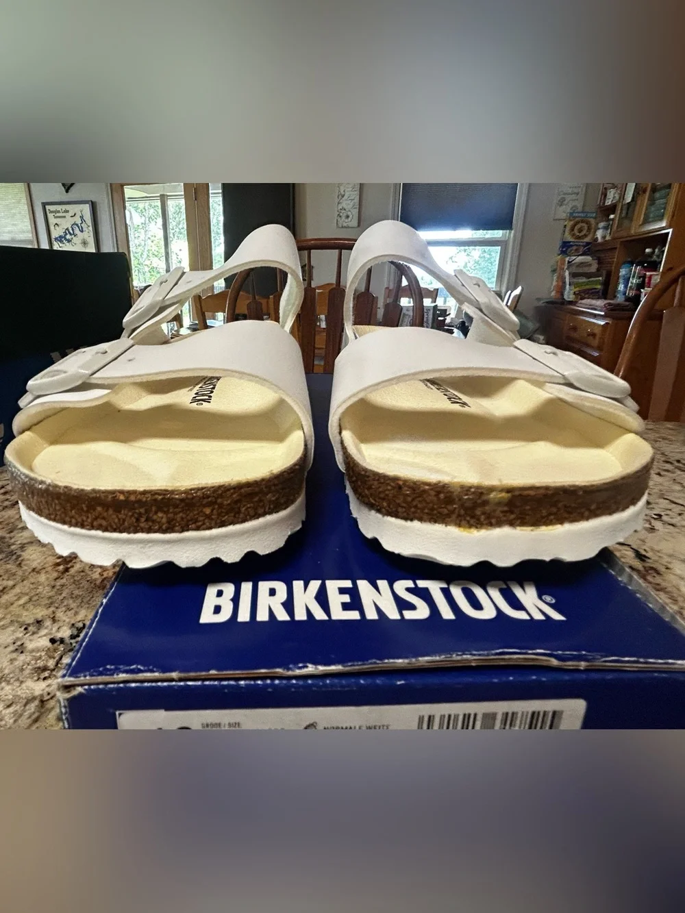 NIB Birkenstock White Arizona BS EVA Double-Strap Sandals Men’s 10